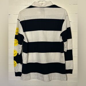 SALE! NWT Joshua Sanders Smile black/white stripe pullover shirt. Mens size XS.
